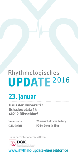 Programmheft Rhythmologisches Update 2016