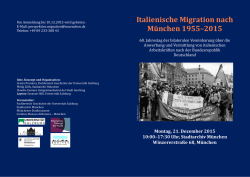 Italienische Migration nach M&uuml;nchen 1955&ndash;2015