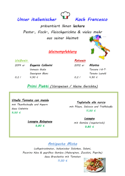Italienische Karte Francesco - Knopf und Knopf Erlebniswelt