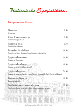 Italienische Spezialit&auml;ten