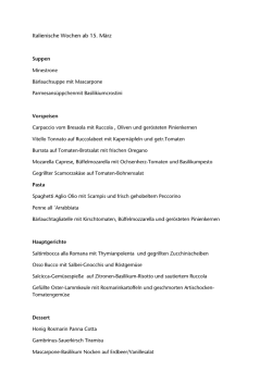 unsere Küche mit italienischen Genüssen aus den verschiedensten