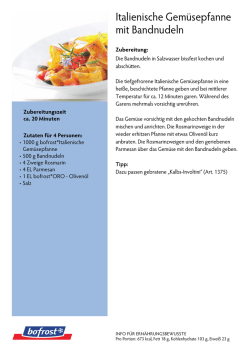 Italienische Gem&uuml;sepfanne mit Bandnudeln
