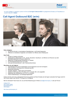Call Agent Outbound B2C (w/m)