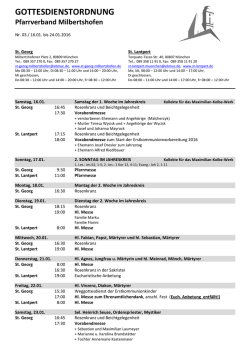 gottesdienstordnung - St. Georg, Milbertshofen