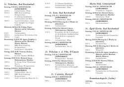 Gottesdienstordnung Kath. Stadtkirche Bad Reichenhall 17.01.