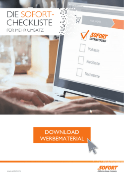 DIE SOFORT- CHECKLISTE