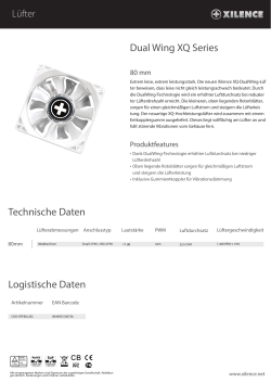 Dual Wing XQ Series Technische Daten Logistische Daten