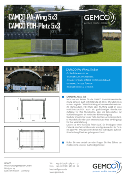 CAMCO PA-Wing FOH Platz 5x3m Bühne mit Rundbogen