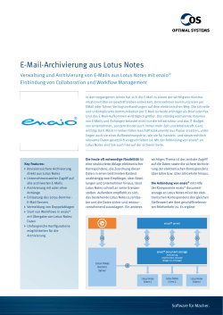 E-Mail-Archivierung aus Lotus Notes