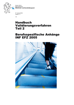Handbuch Validierungsverfahren Teil 2 Berufsspezifische Anh&auml;nge