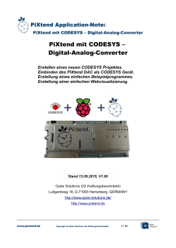PiXtend mit CODESYS – Digital-Analog