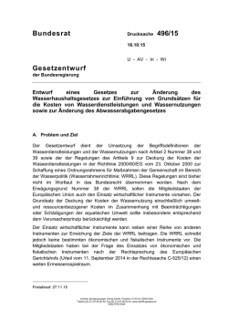 496/15 - Bundesrat