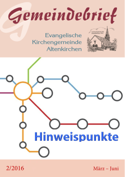 Gemeindebrief 2016-2 - Evangelische Kirchengemeinde Altenkirchen