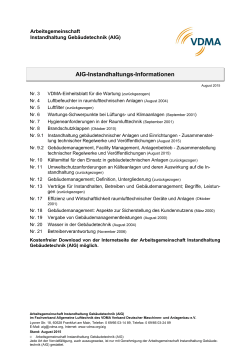 Uebersicht AIG-Infos - Arbeitsgemeinschaft Instandhaltung