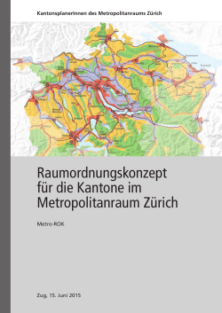 Raumordnungskonzept für die Kantone im Metropolitanraum Zürich