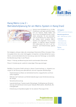 Karaj Metro Line 2 – Betriebshofplanung für ein Metro