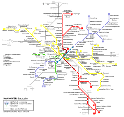 Mapa metro de Hannover