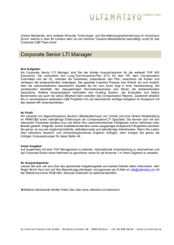 Corporate Senior LTI Manager
