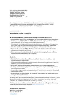 Economist / Senior Economist