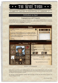 H&ouml;flichkeit im Spiel