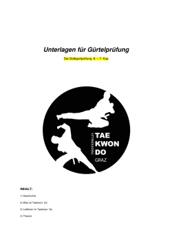 Unterlagen für Gürtelprüfung - Traditionelles Taekwondo Graz