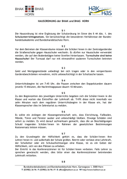 Hausordnung