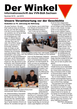 Informationsschrift des VVN-BdA Sachsen Unsere Verantwortung