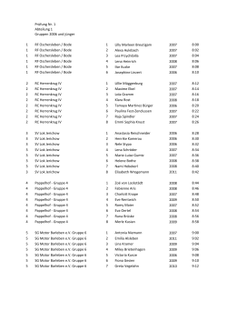 Prüfung Nr. 1 Abteilung 1 Gruppen 2006 und jünger 1 RF