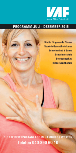 Juli - Dezember 2015 - Verein Aktive Freizeit e. V.