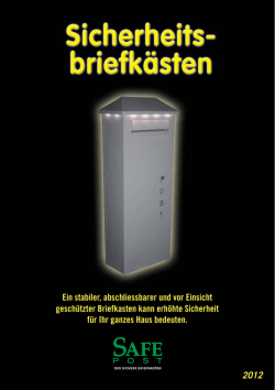 Ein stabiler, abschliessbarer und vor Einsicht gesch&uuml;tzter