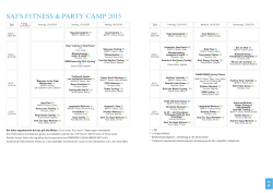 safs fitness & party camp 2015