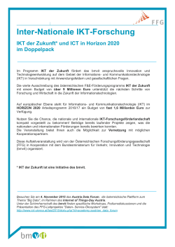 Inter-Nationale IKT-Forschung
