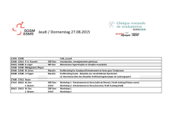 Jeudi / Donnerstag 27.08.2015