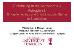 Einf¨uhrung in die Astronomie & Astrophysik