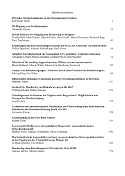Inhaltsverzeichnis - TU Bergakademie Freiberg
