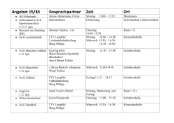 "Sport nach 1"-Angebot