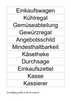 Einkaufswagen K&uuml;hlregal Gem&uuml;seabteilung - Mal-alt