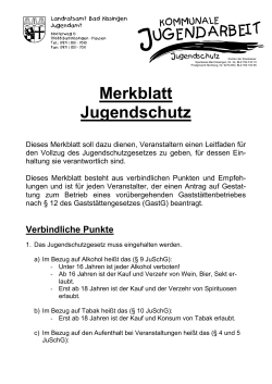 Merkblatt Jugendschutz - Landkreis Bad Kissingen