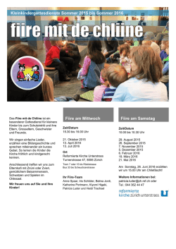 Fiire 2015-2016 - Kirche Oberstrass