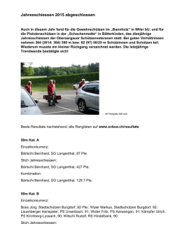 Bericht Jsch 2015 - Schützenveteranen Bern