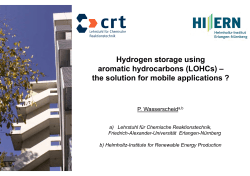 Hydrogen Storage Using Aromatic Hydrocarbons