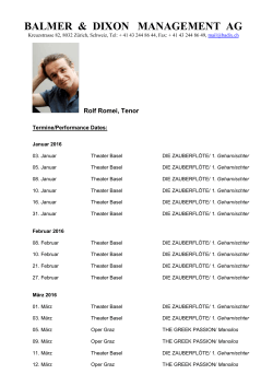 Termine / Dates