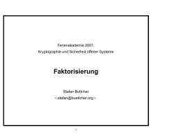 Faktorisierung