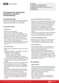 Informationen f&uuml;r Einleitungen betrieblicher Abw&auml;sser