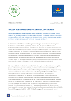 tiroler mobilitätssterne für osttiroler gemeinden