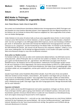 MVZ-Kette in Th&uuml;ringen Ein kleines Paradies f&uuml;r angestellte &Auml;rzte