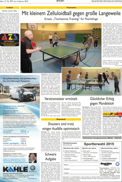 Mit kleinem Zelluloidball gegen große Langeweile