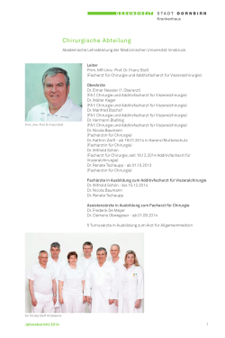 Jahresbericht Chirurgie 2014