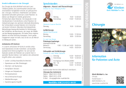 Info-Flyer Chirurgie - Kliniken Kreis Mühldorf am Inn