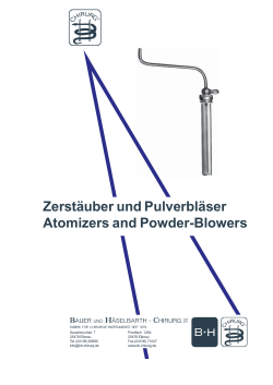 Zerstäuber und Pulverbläser Atomizers and Powder